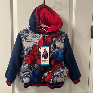 NWT Kids Spider-Man Plush Hoodie